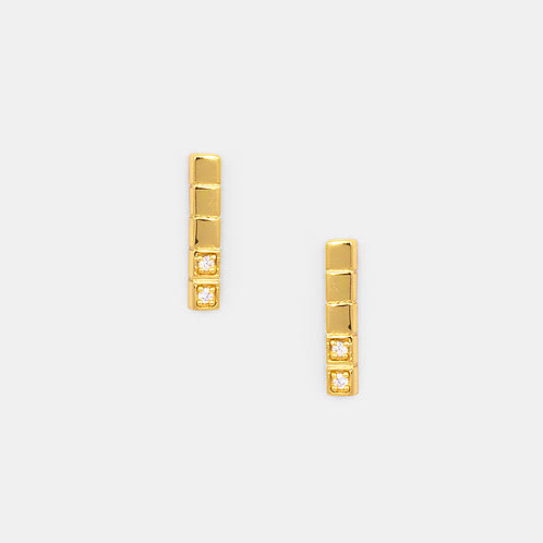 Mosiac Earrings In Gold-Plated 925 Silver