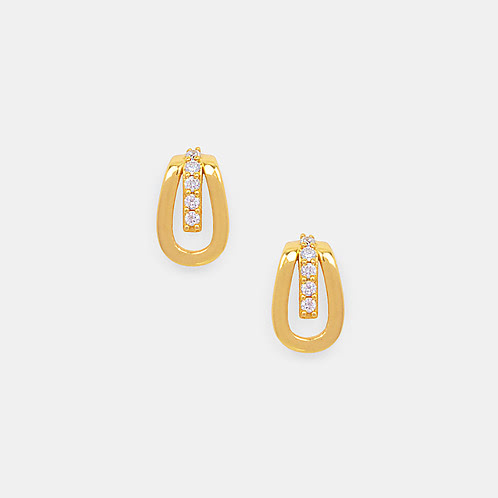Bling Earrings In Gold-Plated 925 Silver