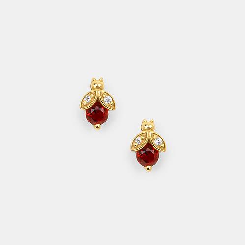 Rose Petal Earrings In Gold-Plated 925 Silver