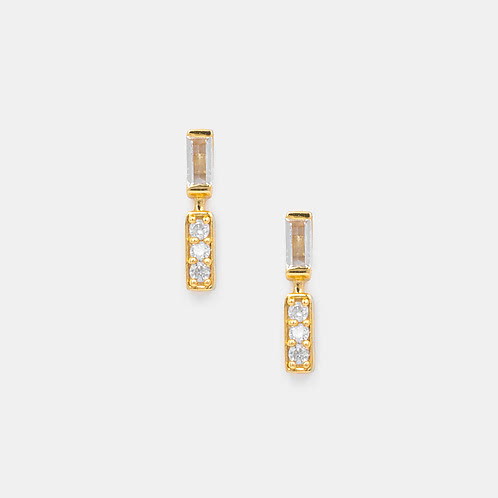 Falling Star Earrings In Gold-Plated 925 Silver