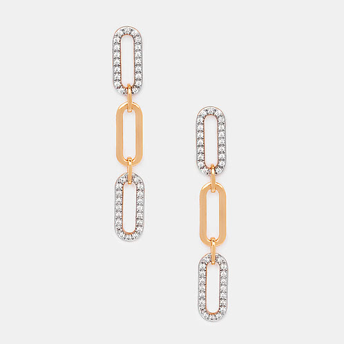 Looped Earrings Crafted in Gold Plated 925 Silver