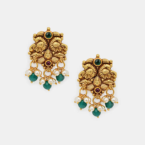 Nitya Earrings in Gold Plated 925 Silver