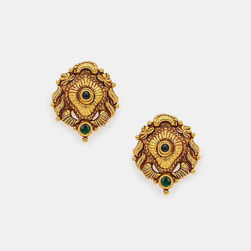 Pratishtha Earrings in Gold Plated 925 Silver