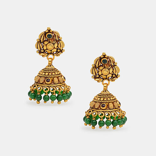 Yashvi Jhumka Earrings in Gold Plated 925 Silver