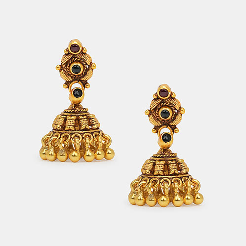 Satya Jhumka Earrings in Gold Plated 925 Silver
