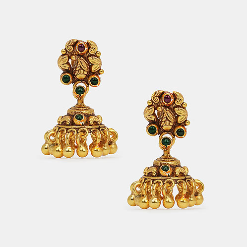 Manya Jhumka Earrings in Gold Plated 925 Silver