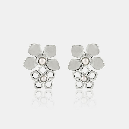 Valentina T Earrings in 925 Oxidised Silver