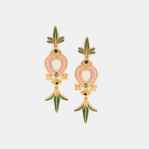 Mukut Jharna Earring in Gold Plated 925 Silver