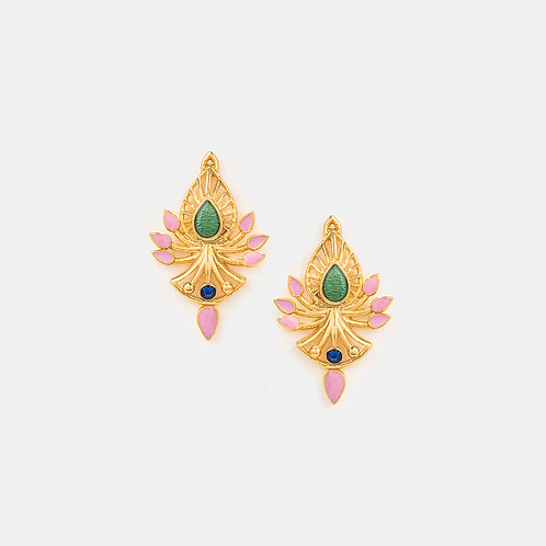 Kalika Aavya Stud Earrings in Gold Plated 925 Silver