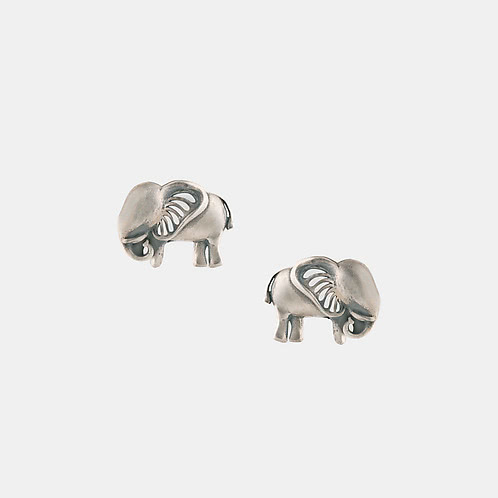 Shielding Matriarch Elephant Earrings in 925 Silver