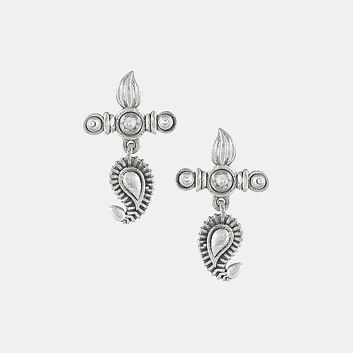 Guftagu Earrings in 925 Oxidised Silver
