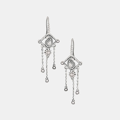 Nazakat Earrings in 925 Oxidised Silver