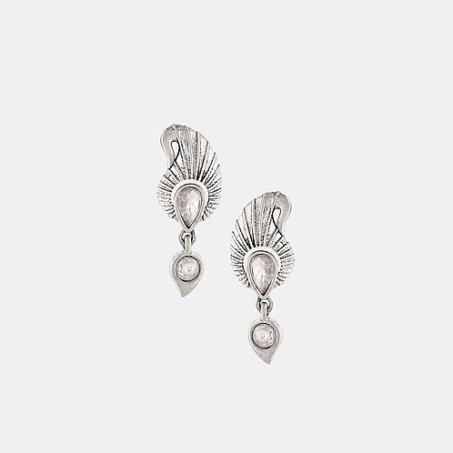 Geet Gazal Earrings in 925 Oxidised Silver