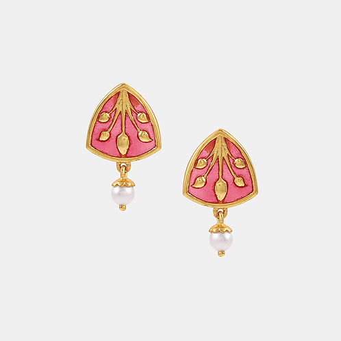 Gathbandhan Earrings In Gold Plated 925 Silver