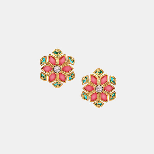 Shubh Aarambh Earrings In Gold Plated 925 Silver