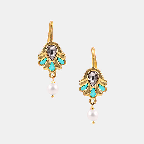 Rishta Pakka Earrings In Gold Plated 925 Silver