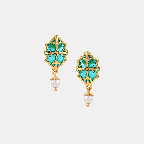 Shagun Earrings In Gold Plated 925 Silver