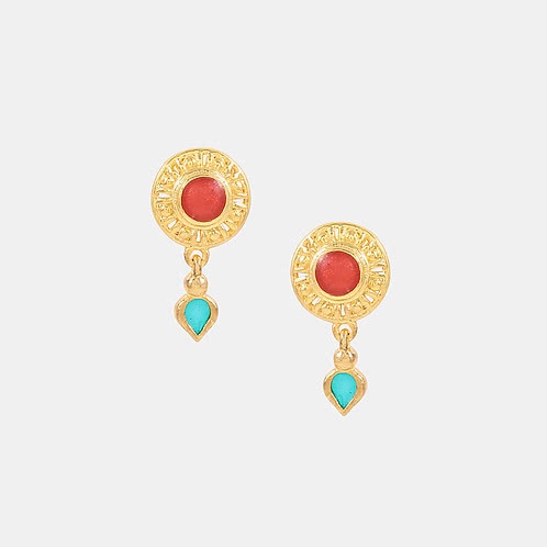 Haldi Glow Earrings In Gold Plated 925 Silver