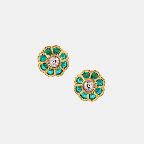 Lehenga Flare Earrings In Gold Plated 925 Silver