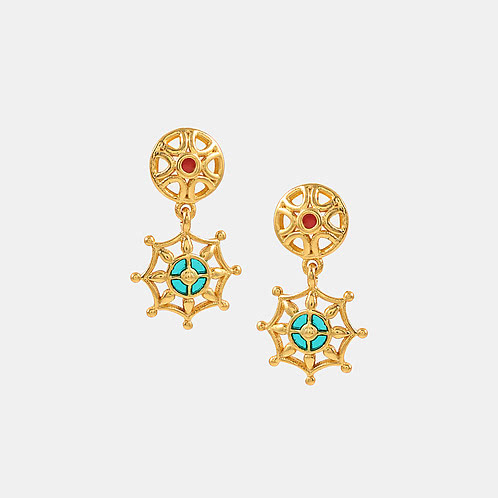 Gajra Glow Earrings In Gold Plated 925 Silver