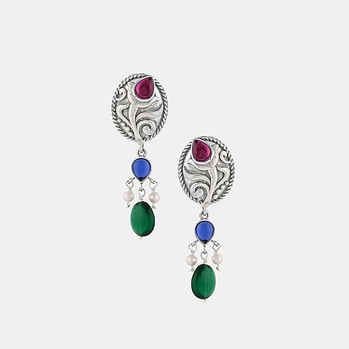 Feeling Alagu Oxidised Earrings in 925 Silver