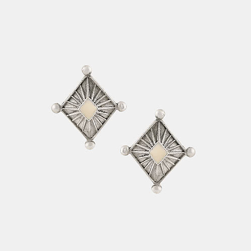 Sutra Earrings in Oxidised 925 Silver