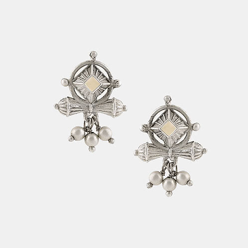 Meha Earrings in Oxidised 925 Silver