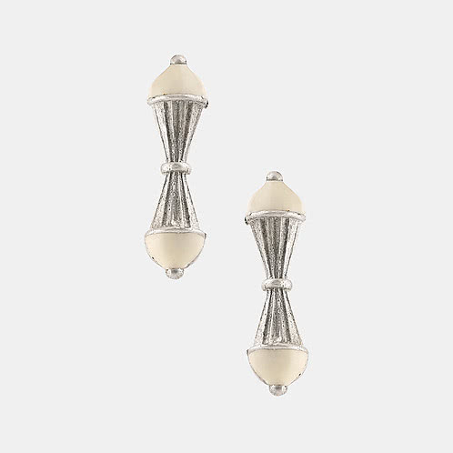 Gulika Stambh Pole Earrings in Oxidised 925 Silver