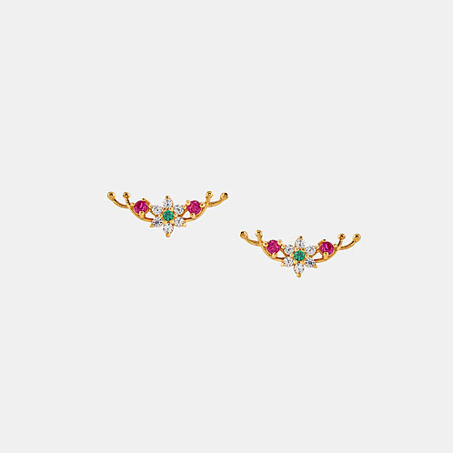 Twine of Time Earrings in Gold Plated 925 Silver