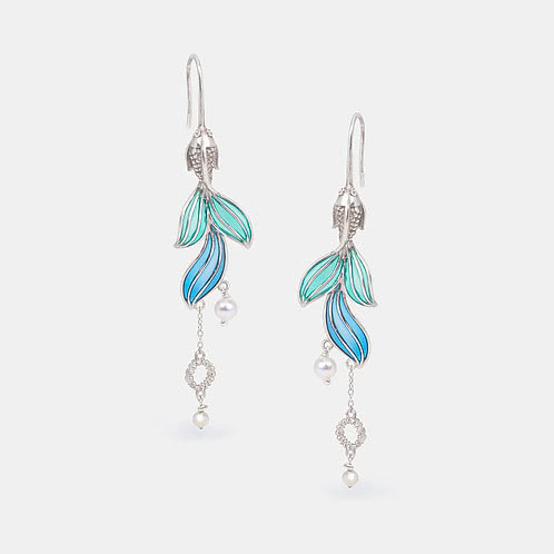 Flow through Ripples Earrings in 925 Silver