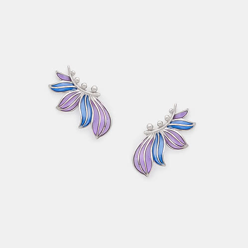 Flow through Undercurrents Earrings in 925 Silver