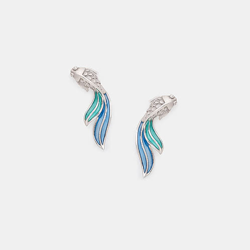 Glide through Shadows Earrings in 925 Silver