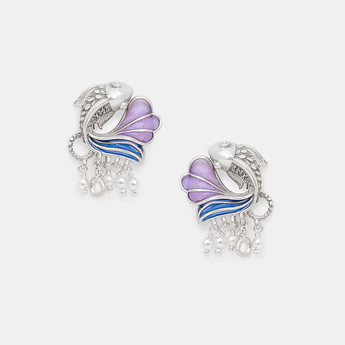 Flow through Oceans Earrings in 925 Silver