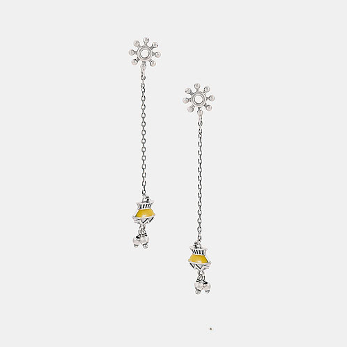 Dori Chuno Maach Earrings in Oxidised 925 Silver