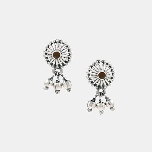 Alankar Earrings in Oxidised 925 Silver