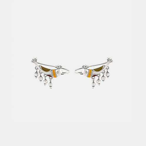 Khag Earrings in Oxidised 925 Silver