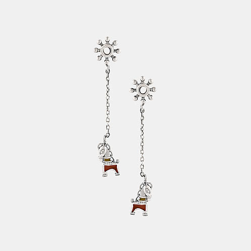 Jugol Earrings in Oxidised 925 Silver