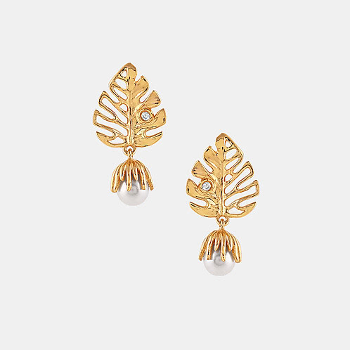 Drops Of Abundance Earrings in Gold Plated 925 Silver