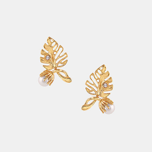 Verdant Bevy Earrings in Gold Plated 925 Silver