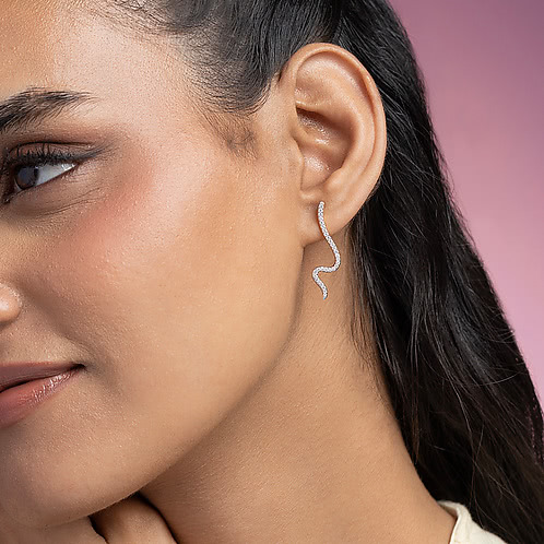 Festival Shopping Earrings in Gold Plated 925 Silver