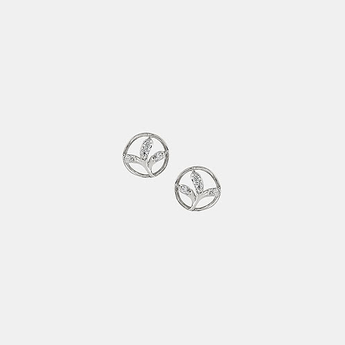 Geometric Petal Studs Earrings in 925 Silver