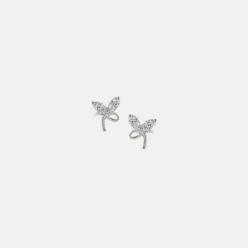 Petal Crest Studs Earrings in 925 Silver