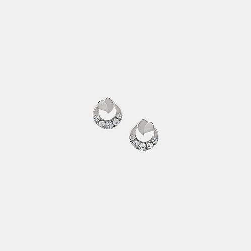 Flora Loop Studs Earrings in 925 Silver