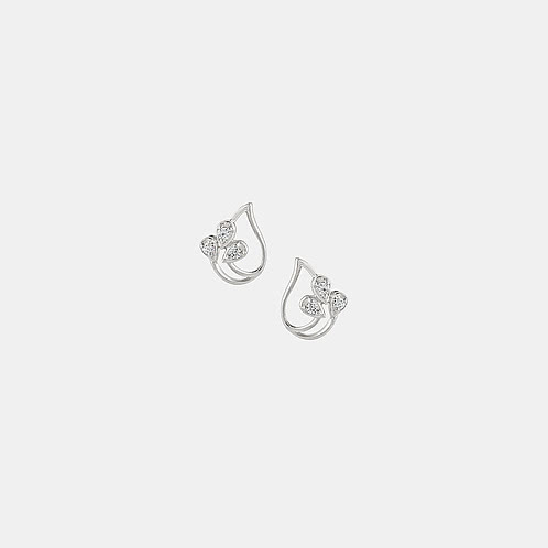 Lotus Dew Earrings in 925 Silver