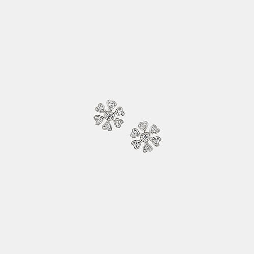 Crystal Bloom Studs Earrings in 925 Silver