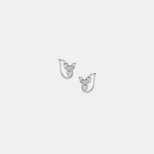 Sprout & Dew Studs Earrings in 925 Silver