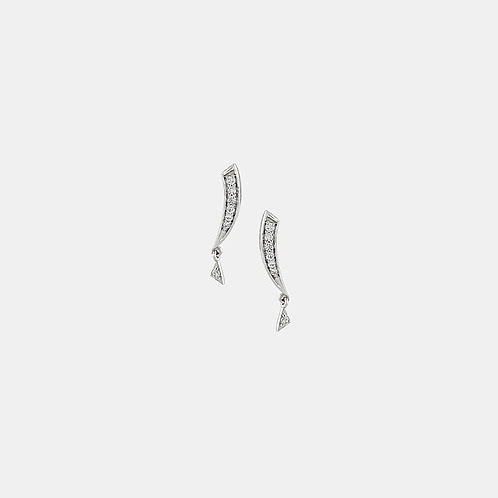 Linear Dew Drops Earrings in 925 Silver
