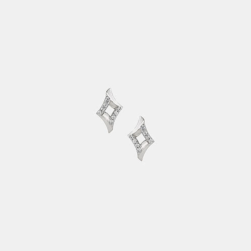 Rhombus Studs Earrings in 925 Silver 925 Silver