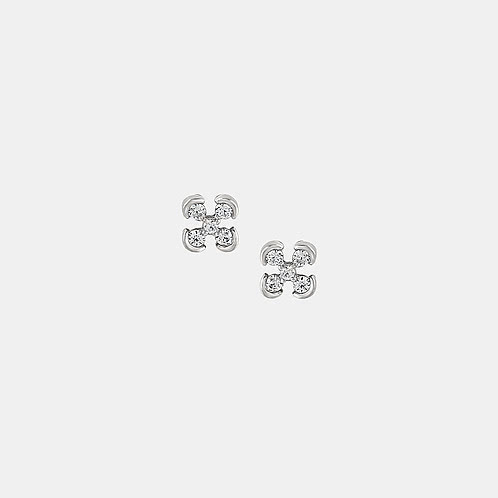 Halo Sprout Earrings in 925 Silver