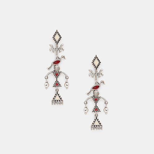 Vruksha Earrings in 925 Silver